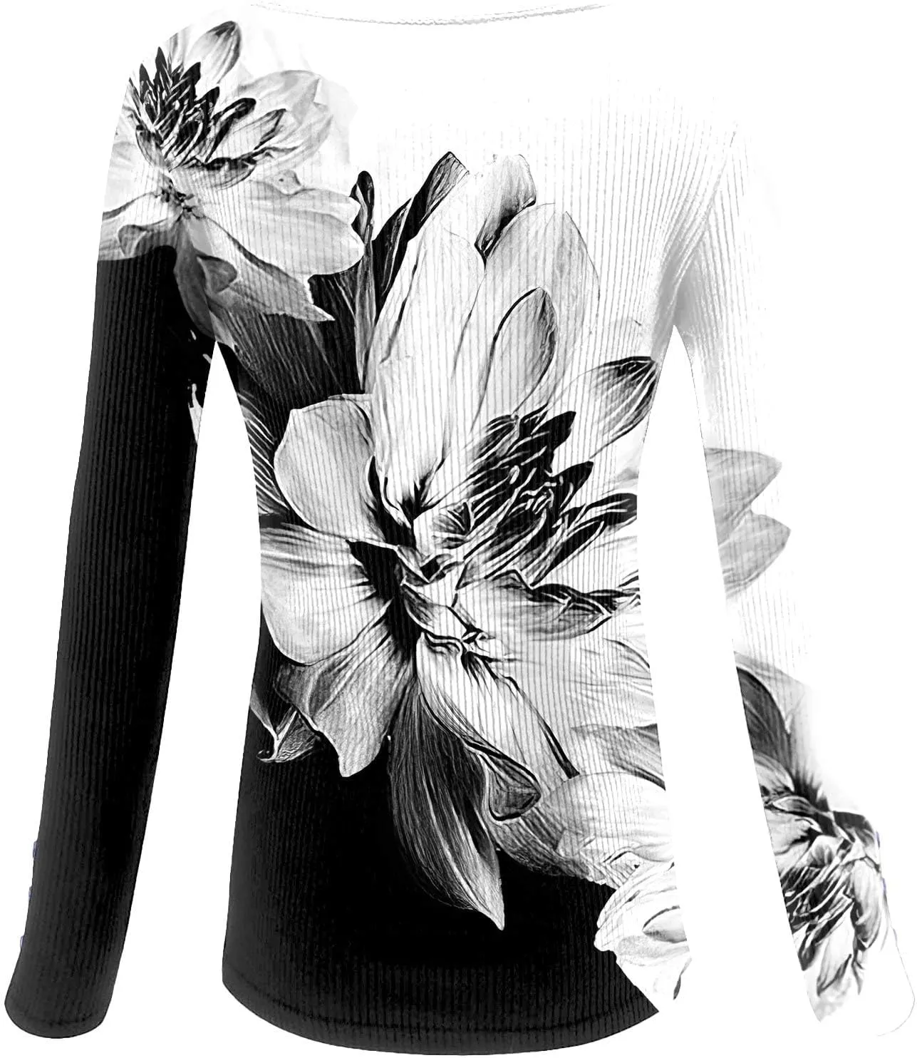 2023 Fall Winter Women's Tshirt Long Sleeve top Button lace Round Neck Gradient Print Casual Fashion Shirt Sexy Tunic