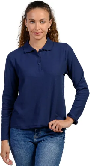 INGEAR Long Sleeve Women's Polo Shirt 2Pack, Golf Shirt and Work Uniform, Assorted Styles
