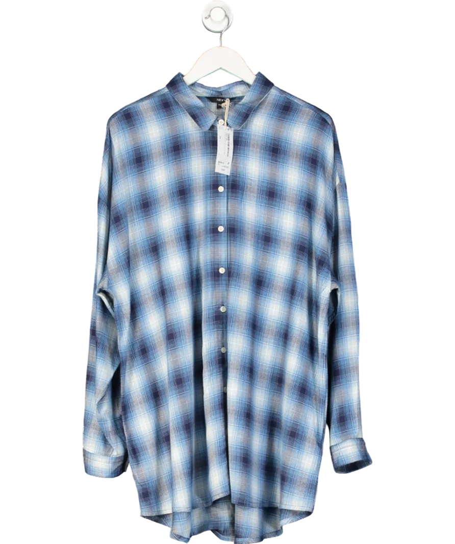 Next Blue Checked Shirt UK 20