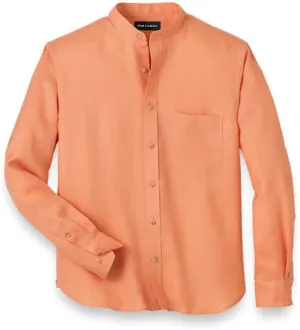 Paul Fredrick Men's Classic Fit Linen Solid Casual Shirt