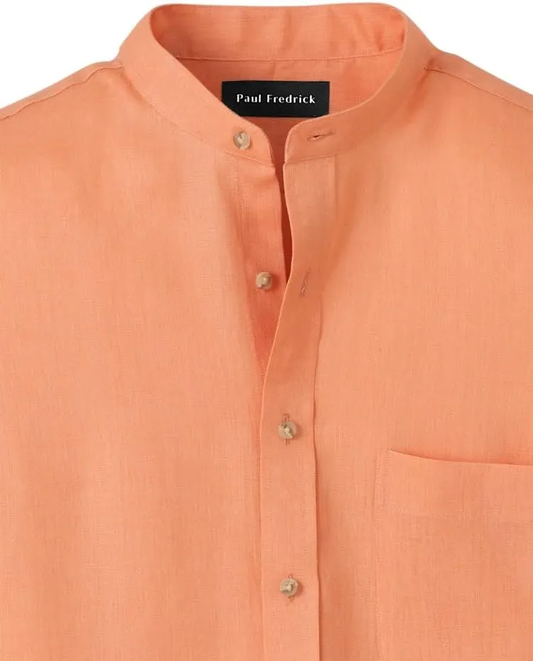 Paul Fredrick Men's Classic Fit Linen Solid Casual Shirt