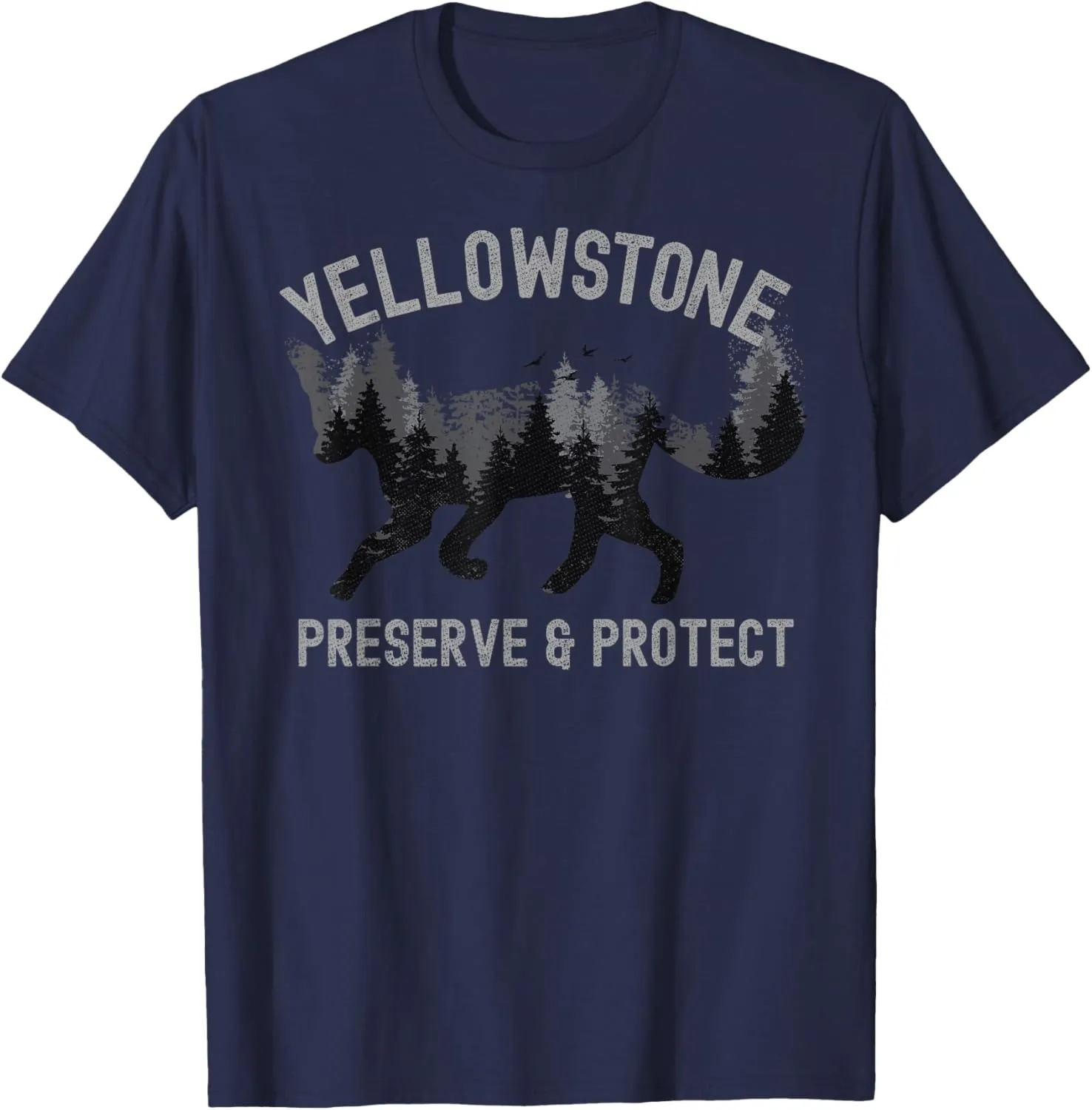Preserve & Protect Fox Yellowstone Wildlife Conservation T-Shirt