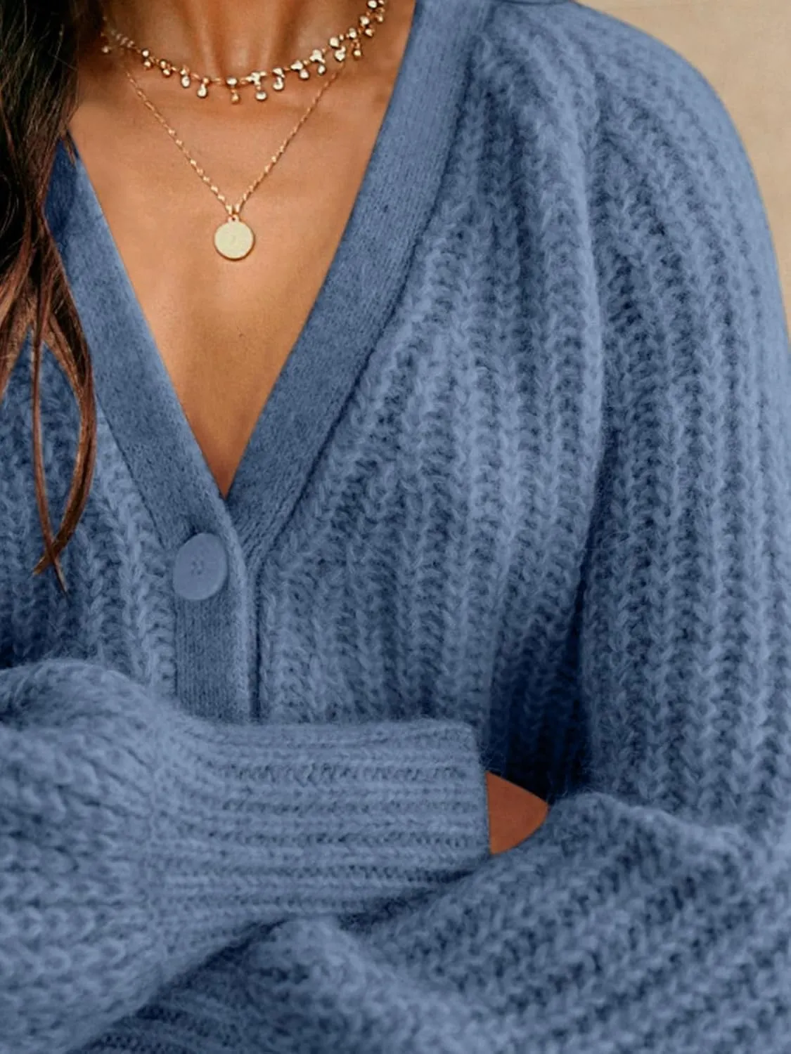 PRETTYGARDEN Womens Sweaters 2025 Long Sleeve Open Front Chunky Cardigan Sweaters for Women Dressy Short Cardigans