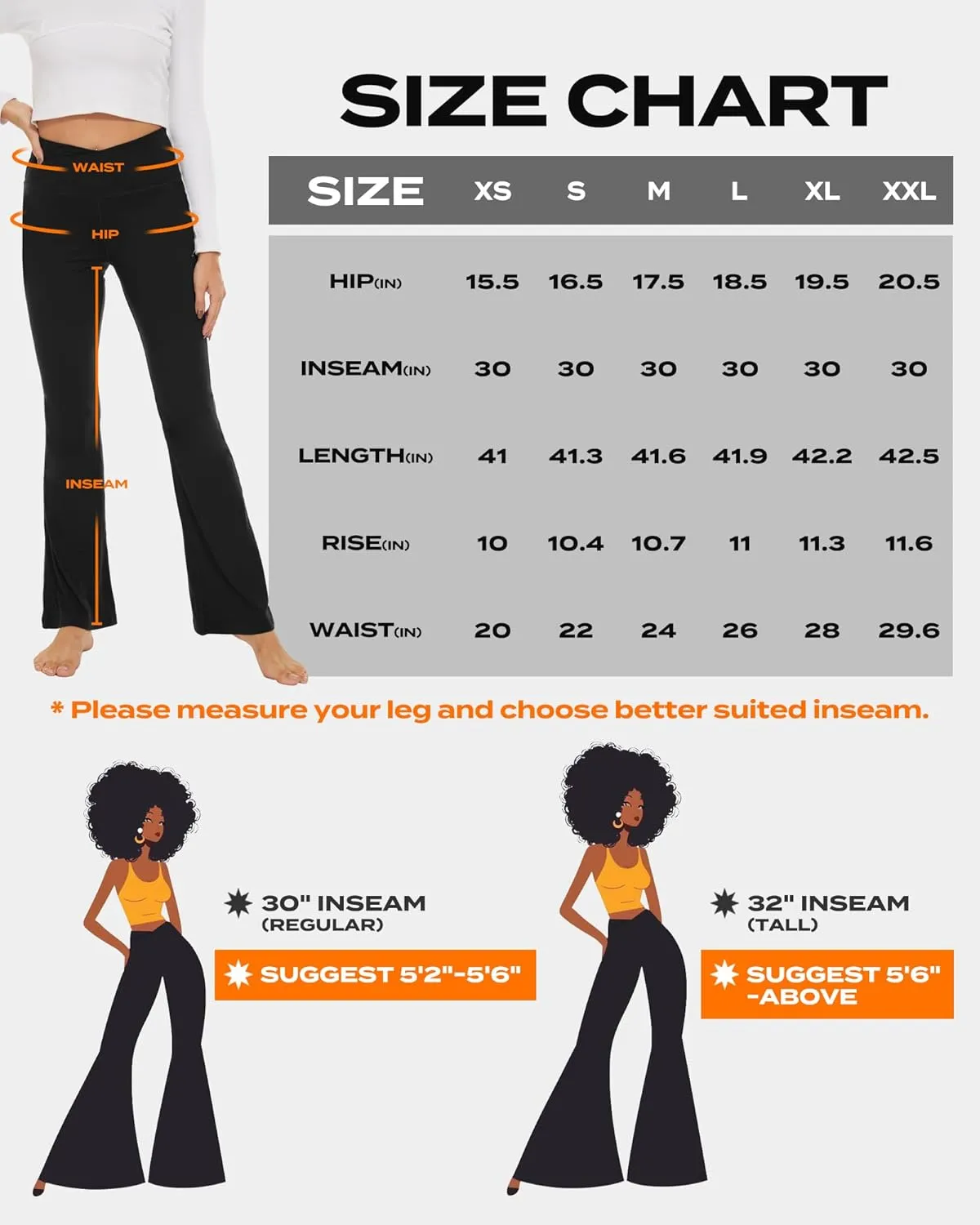 TNNZEET Black Flare Leggings for Women, Crossover Yoga Pants with Pockets Bootcut Flared Leggings