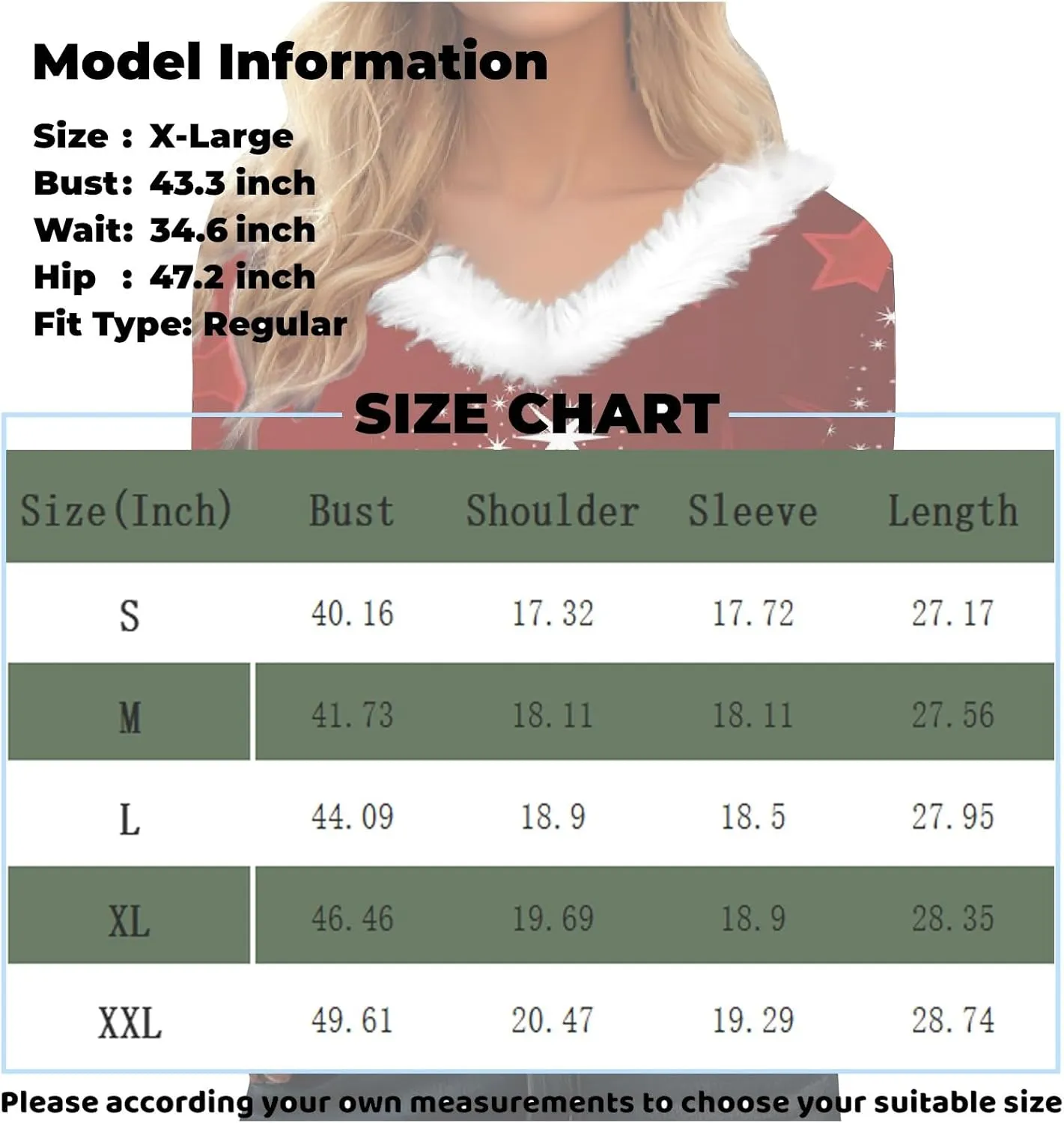 Womens Christmas Holiday Shirts Tops 3/4 Sleeve Faux Fur V Neck T-Shirt Xmas Tree Snowflakes Graphic Top Loose Blouse