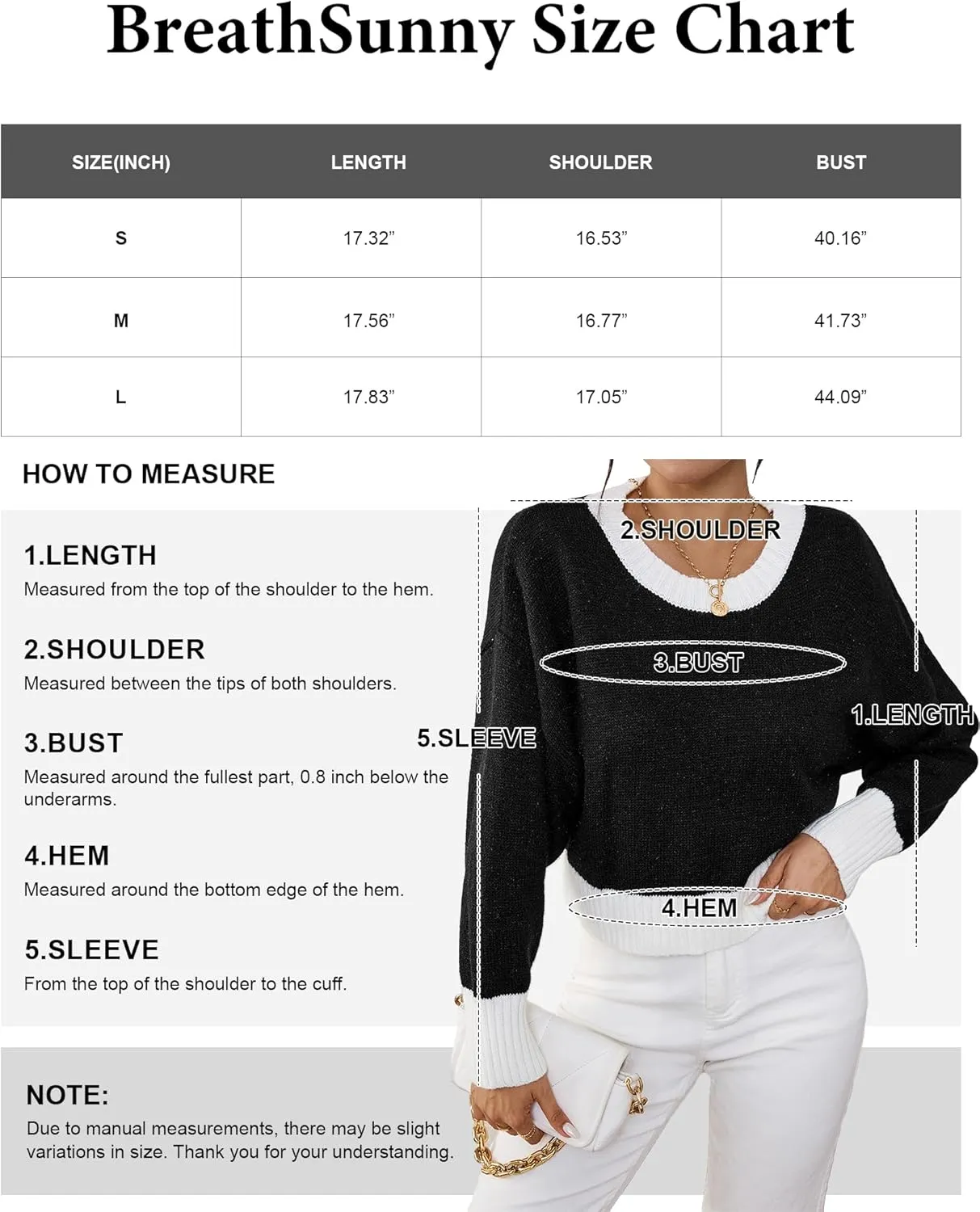 Womens Fall Cute Ribbed Knit Cropped Crewneck Color Block Long Sleeve Pullover Sweater 2024